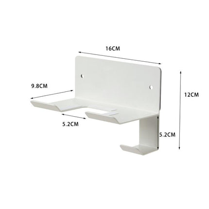 Wall-Mounted Hair Dryer Holder with Cord Organizer Bathroom Storage for Blow Dryer