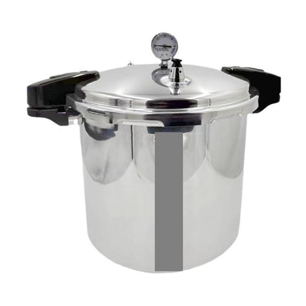 32cm/23L Pressure Cooker Induction & Gas Stove Compatible Aluminum Alloy Straight Body Design & Built-in Gauge