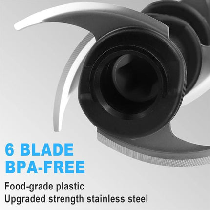 Replacement 6-Blade For Ninja Blender 72 Oz Pitcher BL500 BL660 BL700 BL740 NJ600C, Replacement 6-Blade