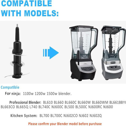 Replacement 6-Blade For Ninja Blender 72 Oz Pitcher BL500 BL660 BL700 BL740 NJ600C, Replacement 6-Blade