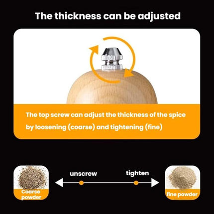 Round Head Manual Pepper Mill Ceramic Core Kitchen Tool