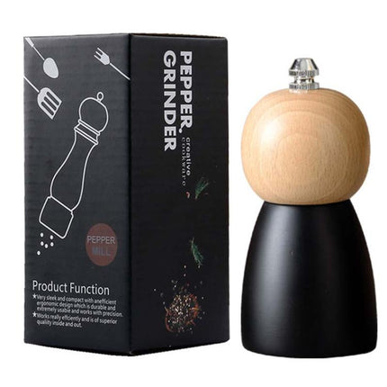 Round Head Manual Pepper Mill Ceramic Core Kitchen Tool