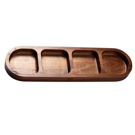 Solid Wood Dipping Dish Beef Barbecue Hot Pot Kimchi Flavor Snack Plate