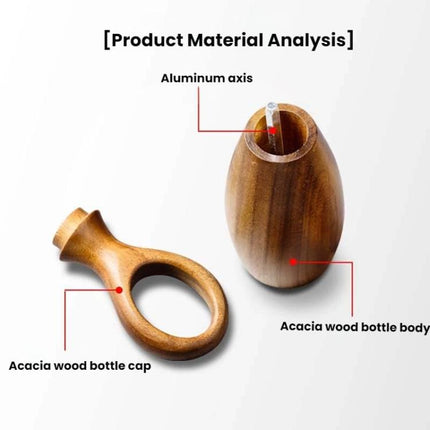 7 Inch Manual Acacia Wood Ceramic Core Grinder Multi Purpose Grinder, Single, Double+Base - DealBuddy