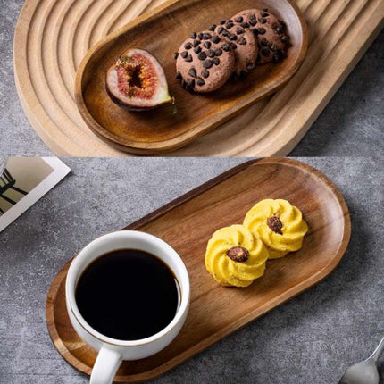 Cassia Wood Tea Tray Fruit Dessert Plate