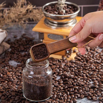 Solid Wood Square Coffee Spoon Measuring Seasoning Scoop Teaspoon, Short Handle, Long Handle - DealBuddy