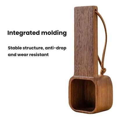 Solid Wood Square Coffee Spoon Measuring Seasoning Scoop Teaspoon, Short Handle, Long Handle - DealBuddy