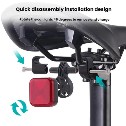 Bicycle Charging Taillights Smart Brake Sensing Taillights Night Riding Waterproof Warning Lights - DealBuddy