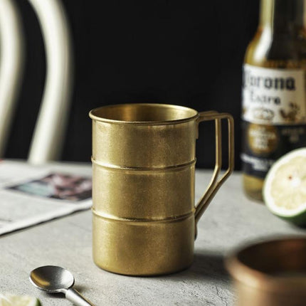 304 Stainless Steel Camping Mug Sandblasted Vintage Distressed Cup for Coffee, Beer, Outdoor, Picnic & Commercial Use, 380ml, 380ml Golden, 520ml, 520ml Golden - DealBuddy