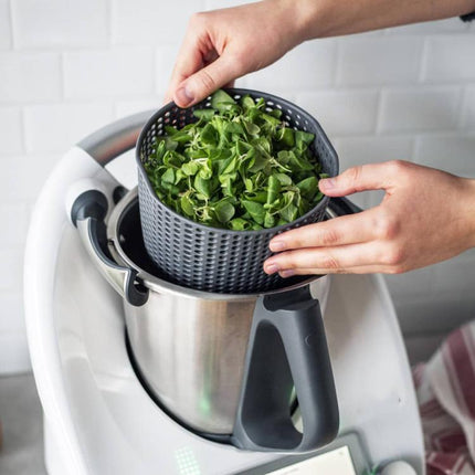 For Thermomix TM5/TM6 Salad Spinner & Storage Basket Rotating Vegetable Dryer