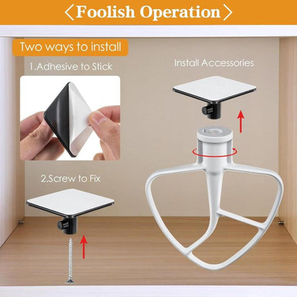 Universal Stand Mixer Attachments Holders Storage Hook Accessory Organizer, 4pcs, 4pcs White - DealBuddy