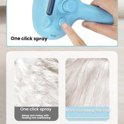 Pet Blue Light Antibacterial Spray Massage Knot Comb - DealBuddy