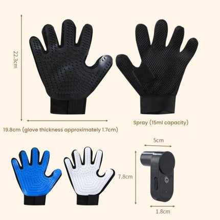 Pet Bath Cleaning Cat Gloves With Spray Bottle - DealBuddy