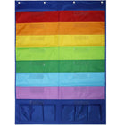 Book Magazine Storage Hanging Bag Wall Mounted File Storage Pouch Rainbow Hanging Bag