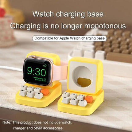 For Apple Watch Typewriter Style Stand Wireless Charging Silicone Base - DealBuddy