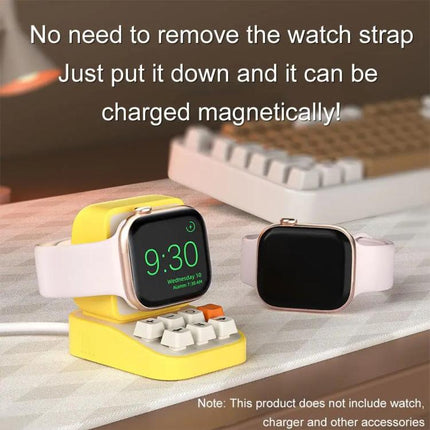 For Apple Watch Typewriter Style Stand Wireless Charging Silicone Base - DealBuddy