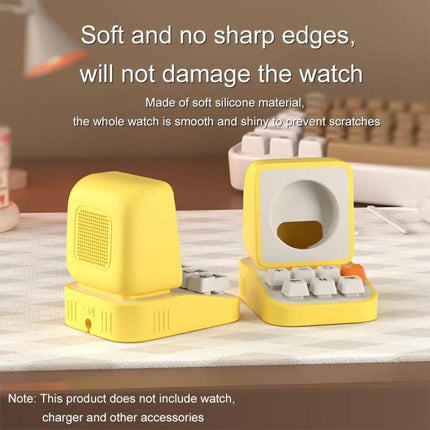 For Apple Watch Typewriter Style Stand Wireless Charging Silicone Base - DealBuddy