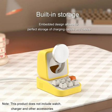 For Apple Watch Typewriter Style Stand Wireless Charging Silicone Base - DealBuddy