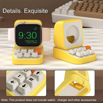 For Apple Watch Typewriter Style Stand Wireless Charging Silicone Base - DealBuddy