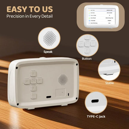 4.3-Inch Desktop Digital Clock With Time And Date For Dementia