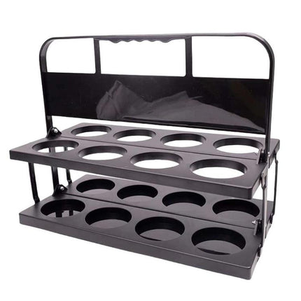 8 Holes Folding Wine Rack Portable Beverage Basket Sports Water Bottle Holder