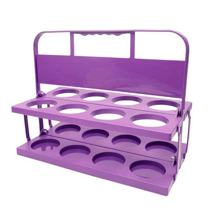 8 Holes Folding Wine Rack Portable Beverage Basket Sports Water Bottle Holder