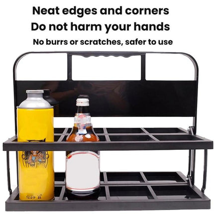 8 Holes Folding Wine Rack Portable Beverage Basket Sports Water Bottle Holder