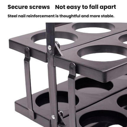 8 Holes Folding Wine Rack Portable Beverage Basket Sports Water Bottle Holder