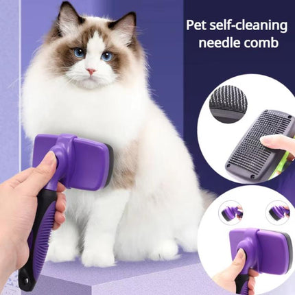 Pet Deshedding Brush for Cats & Dogs 1-Click Release Hair Remover Tool Grooming Brush, Small, Large - DealBuddy