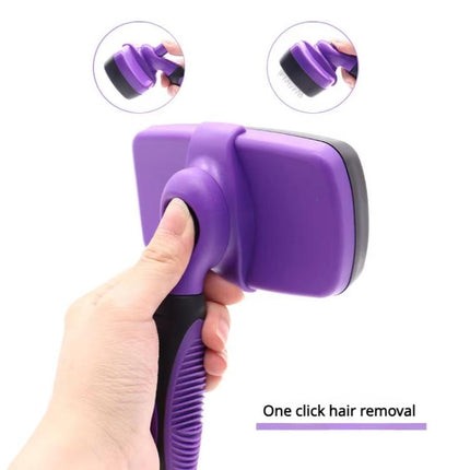 Pet Deshedding Brush for Cats & Dogs 1-Click Release Hair Remover Tool Grooming Brush, Small, Large - DealBuddy