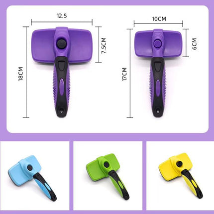 Pet Deshedding Brush for Cats & Dogs 1-Click Release Hair Remover Tool Grooming Brush, Small, Large - DealBuddy