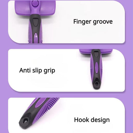 Pet Deshedding Brush for Cats & Dogs 1-Click Release Hair Remover Tool Grooming Brush, Small, Large - DealBuddy