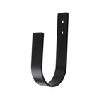 Wall-Mounted U-Shaped Metal Curtain Storage Hook with Cylindrical Paper Towel Holder, 1pc Black