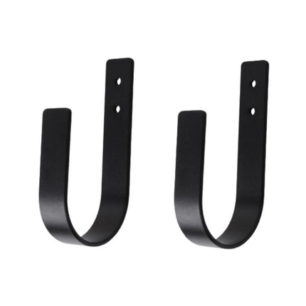 Wall-Mounted U-Shaped Metal Curtain Storage Hook with Cylindrical Paper Towel Holder