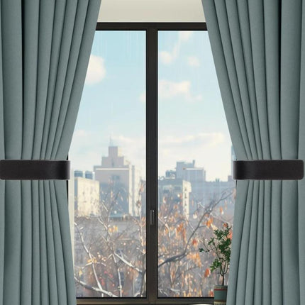 Wall-Mounted U-Shaped Metal Curtain Storage Hook with Cylindrical Paper Towel Holder