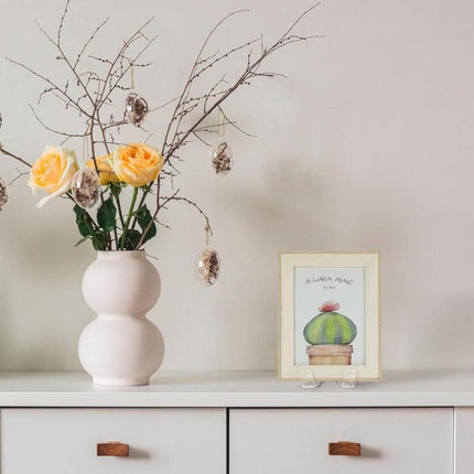 Acrylic Picture Frame Stand Dinner Plate Postcard Record Holder