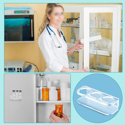 3-Hole Acrylic Tabletop Bottle Storage Stand