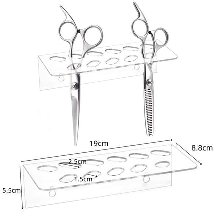 11-Hole Acrylic Wall-Mounted Scissor Barber Tool Storage Display Stand, 1pc, 2pcs - DealBuddy