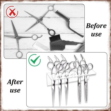 11-Hole Acrylic Wall-Mounted Scissor Barber Tool Storage Display Stand, 1pc, 2pcs - DealBuddy