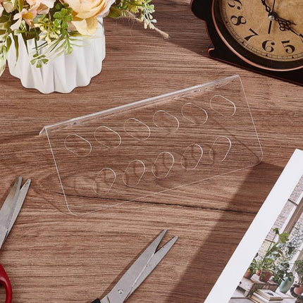 11-Hole Acrylic Wall-Mounted Scissor Barber Tool Storage Display Stand, 1pc, 2pcs - DealBuddy