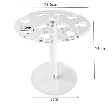 11-Hole Acrylic Wall-Mounted Scissor Barber Tool Storage Display Stand