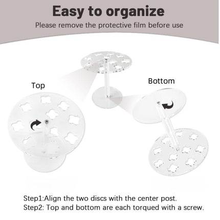 11-Hole Acrylic Wall-Mounted Scissor Barber Tool Storage Display Stand