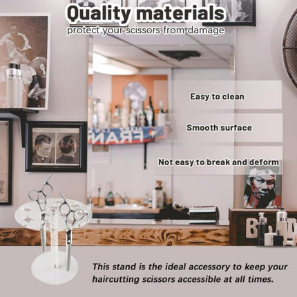 11-Hole Acrylic Wall-Mounted Scissor Barber Tool Storage Display Stand