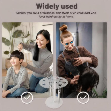 11-Hole Acrylic Wall-Mounted Scissor Barber Tool Storage Display Stand