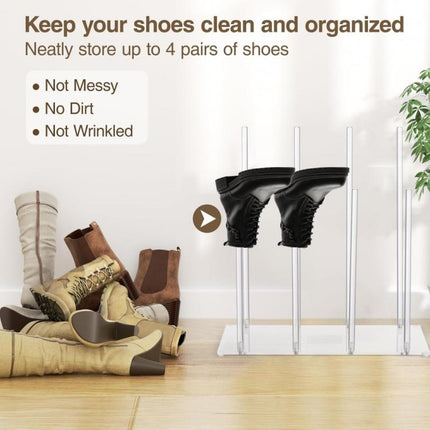 Acrylic High Boot Storage Stand