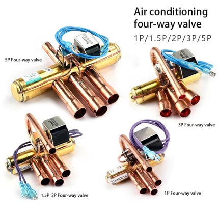 Universal 4-Way Solenoid Reversing Valve for AC/Heat Pump Systems