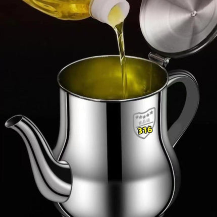 316 Stainless Steel Oil/Sauce Dispenser Leakproof Design, Detachable Filter, Easy-Pour Kitchen Bottle for Cooking Oil, Vinegar & Condiments, 300ml, 500ml, 800ml, 1100ml, 1500ml, 1700ml - DealBuddy