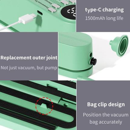 Wireless Automatic Vacuum Sealer Machine Portable Food Preservation Plastic Sealing Vacuum Machine - DealBuddy