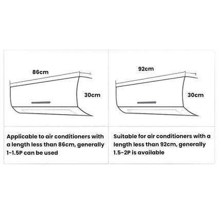 Wall-Mounted Air Conditioner Dust Cover Universal Anti-Direct Blow Air Conditioner Cove