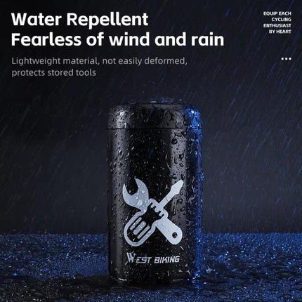 WEST BIKING Portable Bicycle Tools Box Bike Repair Tool Storage Capsule For Bottle Cage Mount - DealBuddy